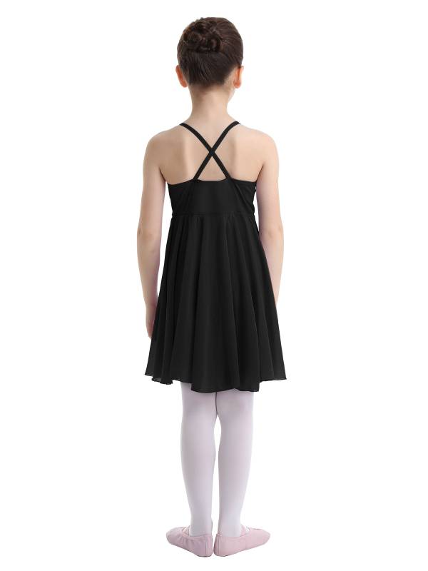 Kids Girls Sleeveless Chiffon Ballet Dance Leotard Dress thumb