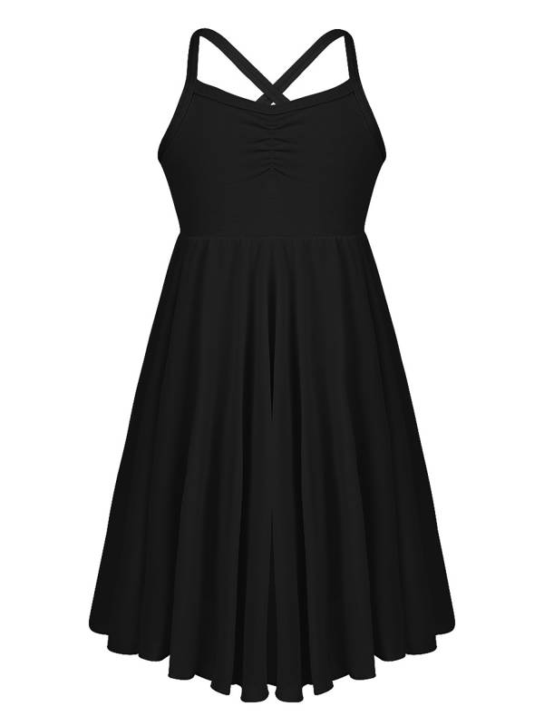 Kids Girls Sleeveless Chiffon Ballet Dance Leotard Dress thumb