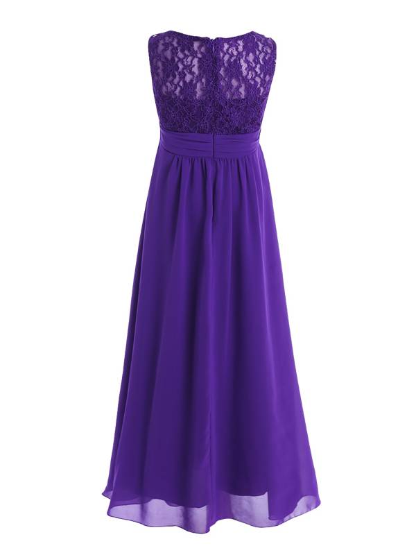 Toddler/Kids Girls Chiffon Lace High-Waist Dress thumb