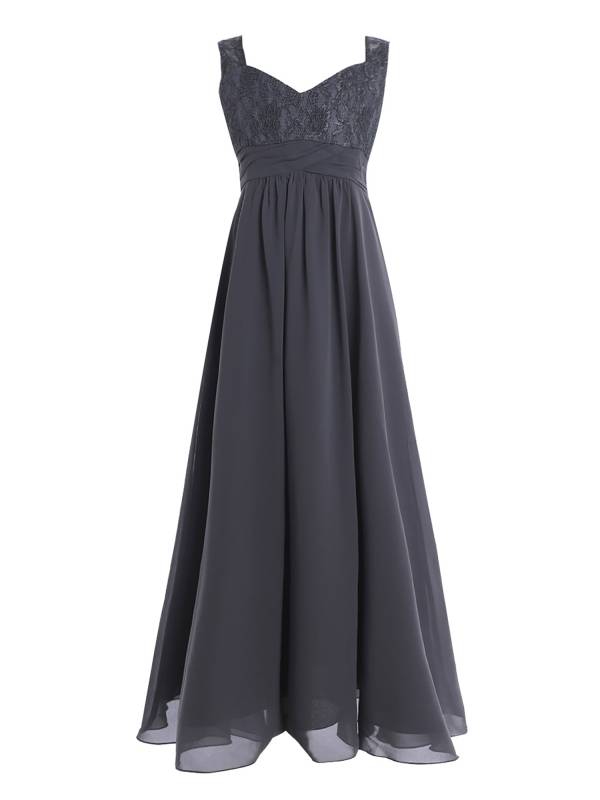 Toddler/Kids Girls Chiffon Lace High-Waist Dress thumb