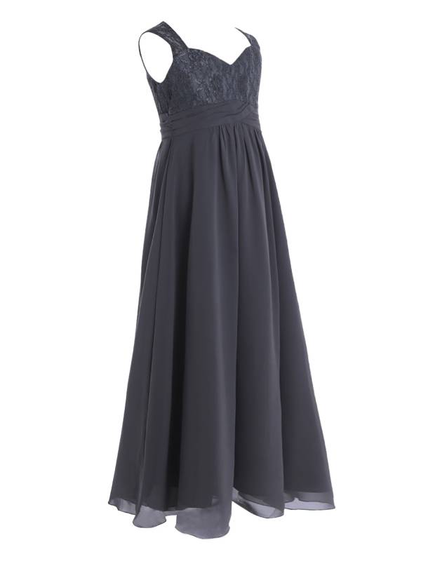 Toddler/Kids Girls Chiffon Lace High-Waist Dress thumb