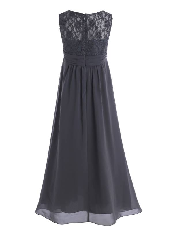 Toddler/Kids Girls Chiffon Lace High-Waist Dress thumb