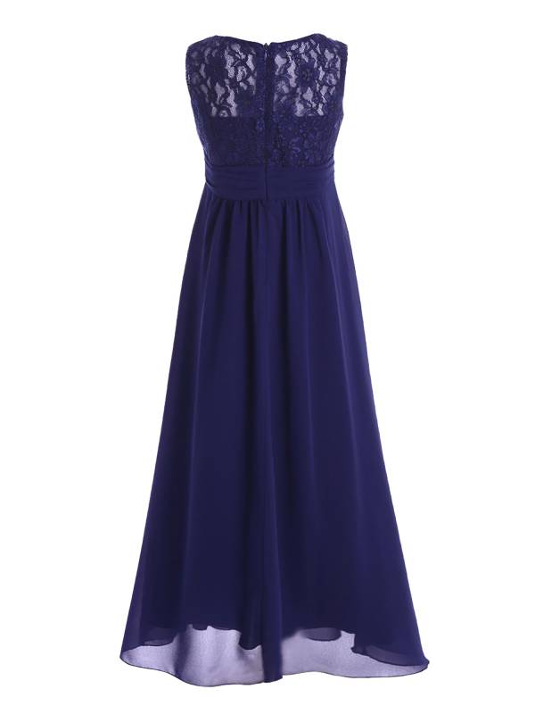 Toddler/Kids Girls Chiffon Lace High-Waist Dress thumb