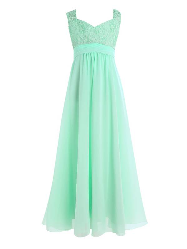 Toddler/Kids Girls Chiffon Lace High-Waist Dress thumb