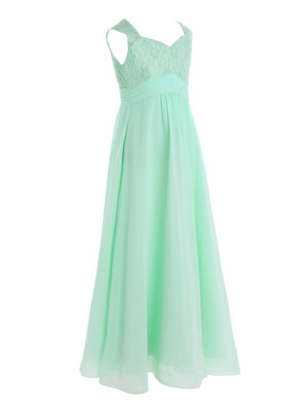 Toddler/Kids Girls Chiffon Lace High-Waist Dress thumb