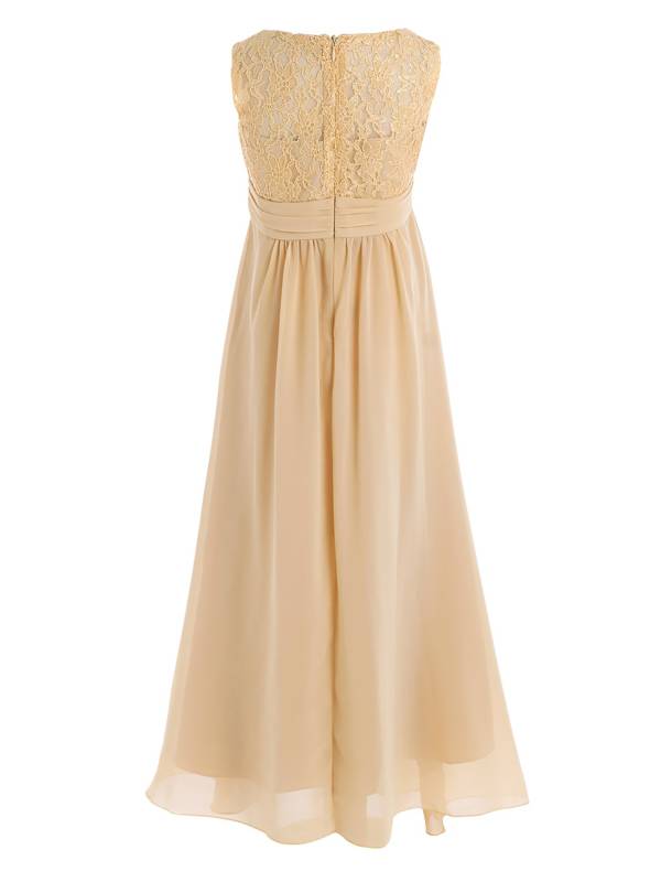 Toddler/Kids Girls Chiffon Lace High-Waist Dress thumb