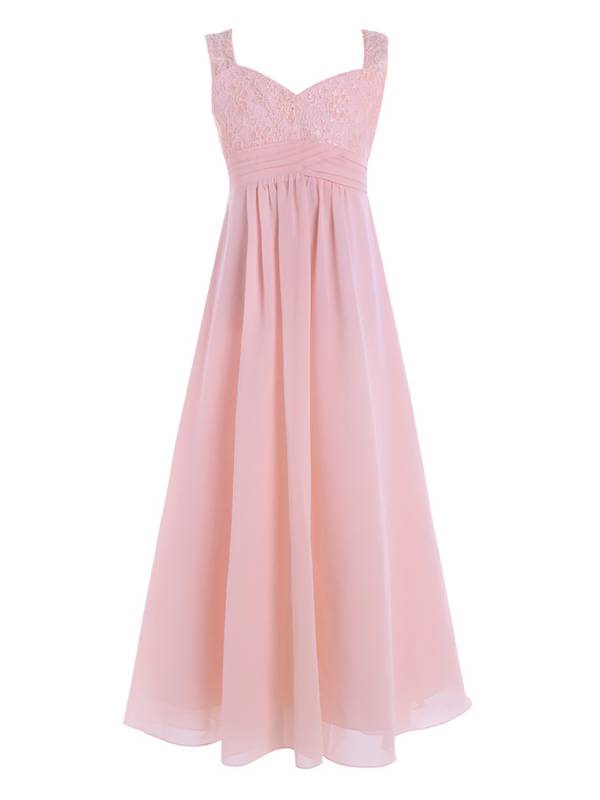 Toddler/Kids Girls Chiffon Lace High-Waist Dress thumb