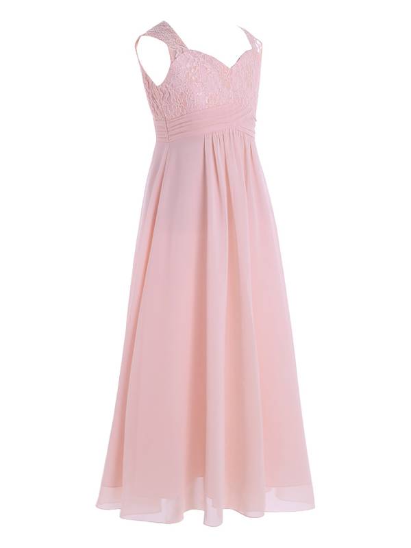 Toddler/Kids Girls Chiffon Lace High-Waist Dress thumb