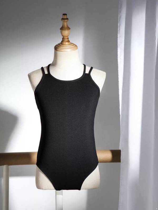 Kids Girls Sleeveless Crisscross Back Gymnastics Dance Leotard thumb