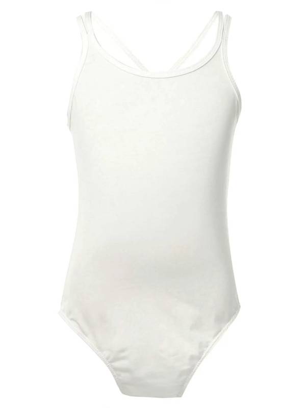 Kids Girls Sleeveless Crisscross Back Gymnastics Dance Leotard thumb