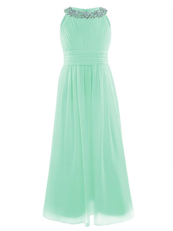 Toddler/Kids Girls Sequin Chiffon Maxi Party Dress thumb
