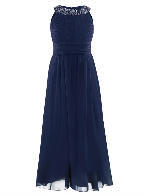 Toddler/Kids Girls Sequin Chiffon Maxi Party Dress thumb