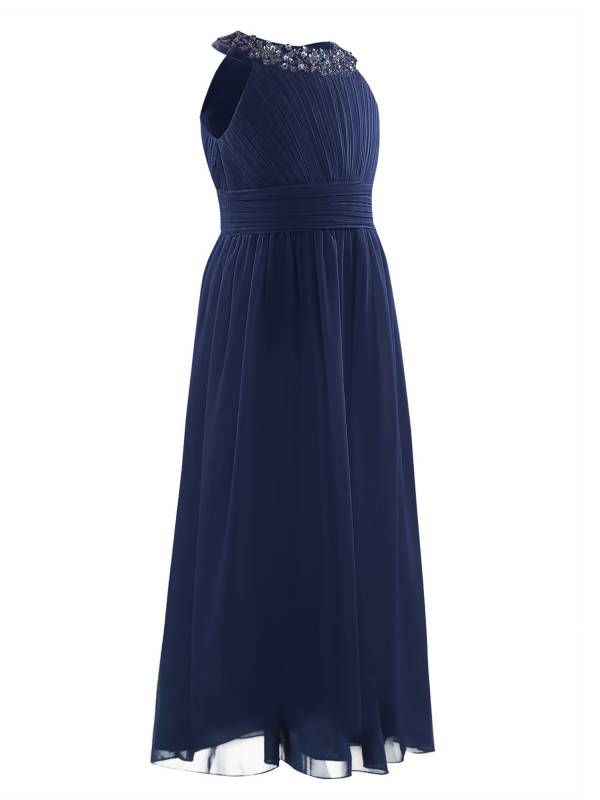 Toddler/Kids Girls Sequin Chiffon Maxi Party Dress thumb