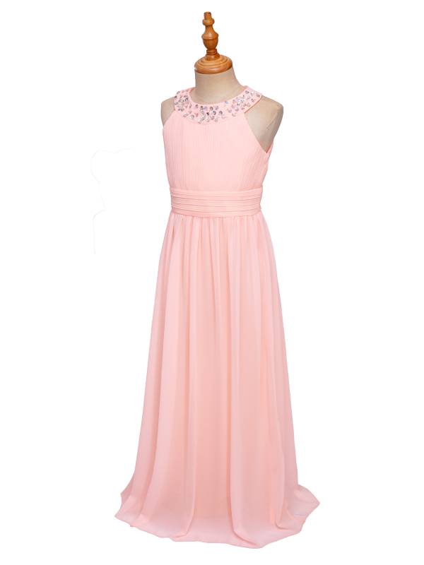 Toddler/Kids Girls Sequin Chiffon Maxi Party Dress thumb
