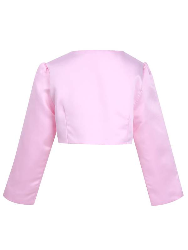 Toddler/Kids Girls Flower Long-sleeve Jacket Bolero thumb