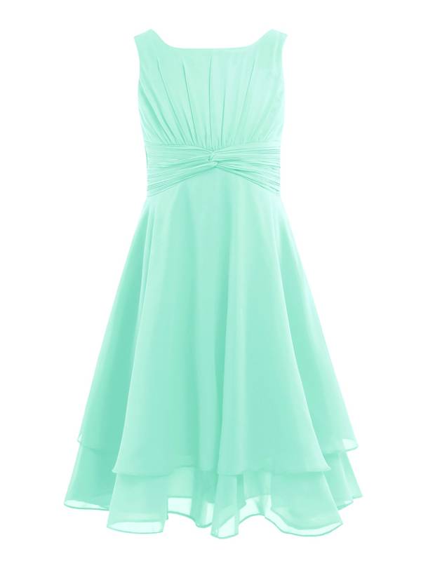 Toddler/Kids Girls Chiffon Knotted Waist Party Dress thumb
