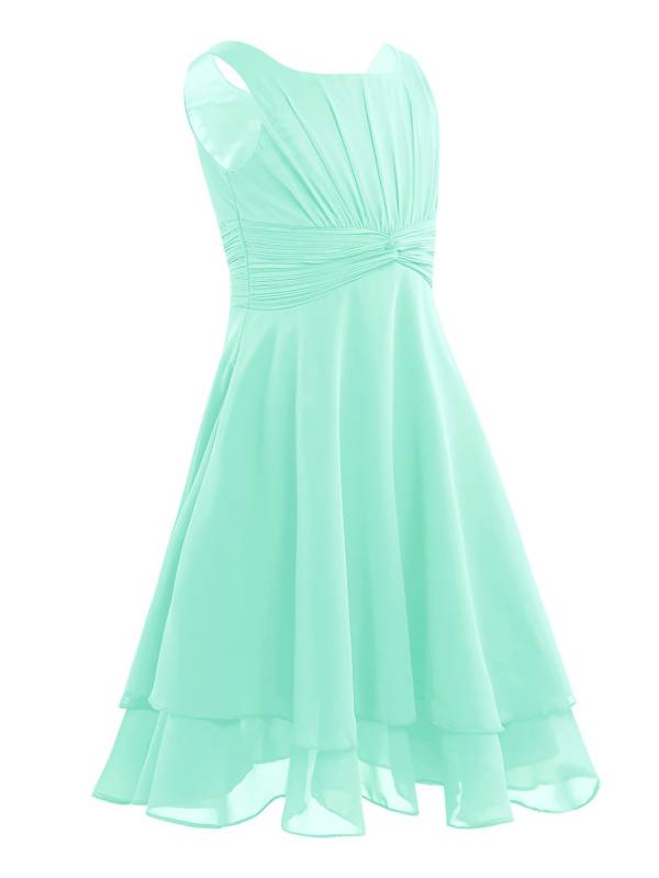 Toddler/Kids Girls Chiffon Knotted Waist Party Dress thumb