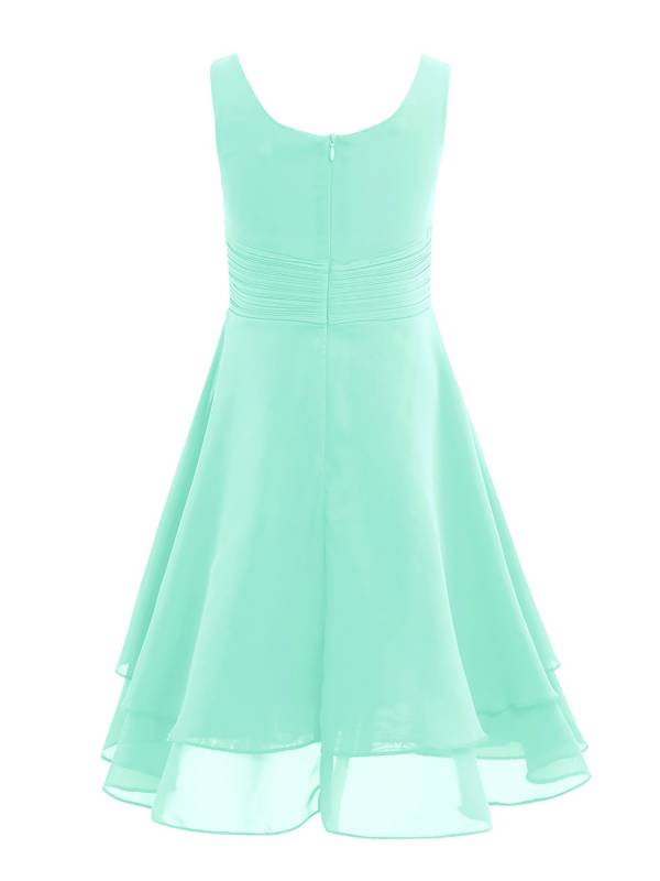Toddler/Kids Girls Chiffon Knotted Waist Party Dress thumb