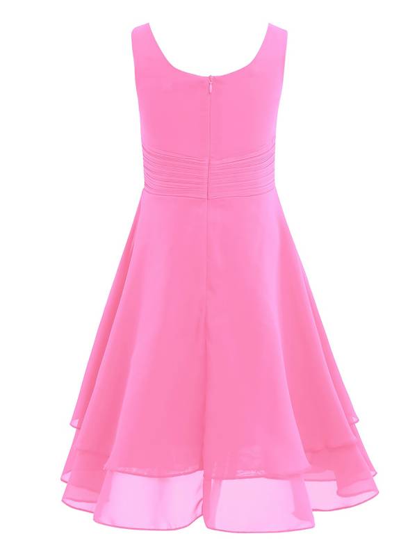 Toddler/Kids Girls Chiffon Knotted Waist Party Dress thumb