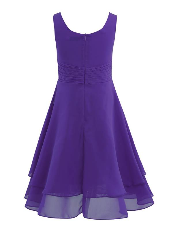 Toddler/Kids Girls Chiffon Knotted Waist Party Dress thumb