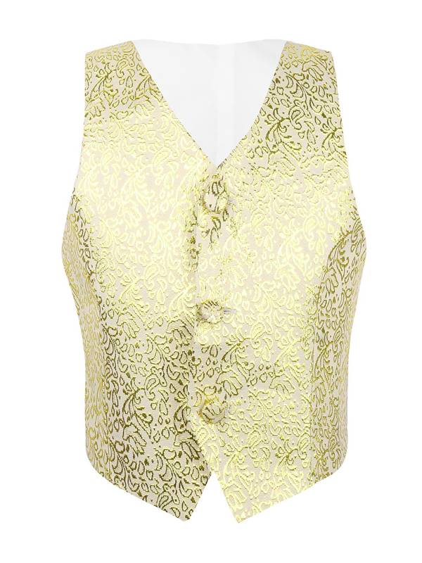 Kids Boys Sleeveless Glossy Gentleman Formal Vest thumb
