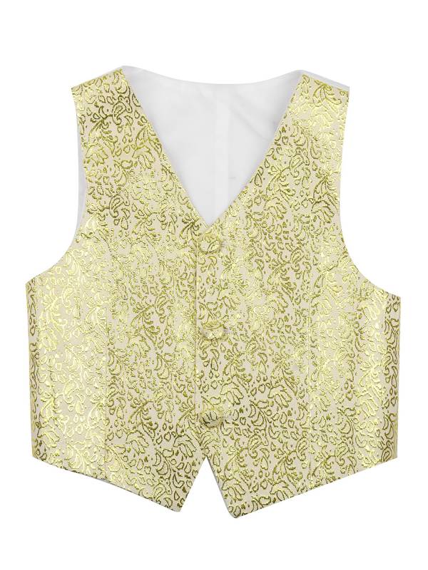 Kids Boys Sleeveless Glossy Gentleman Formal Vest thumb