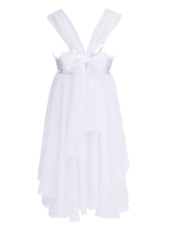Kids Girls Chiffon Sequins Ballet Dance Leotard Dress thumb