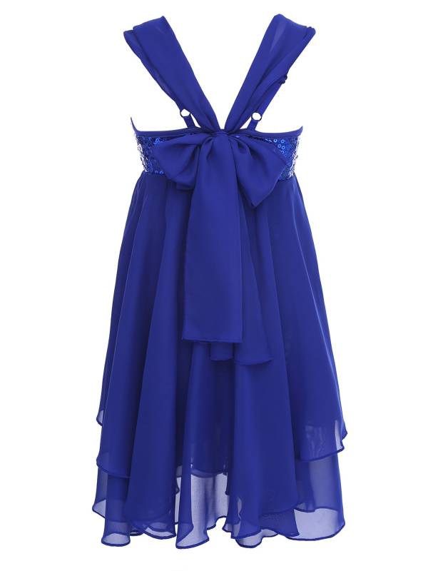 Kids Girls Chiffon Sequins Ballet Dance Leotard Dress thumb