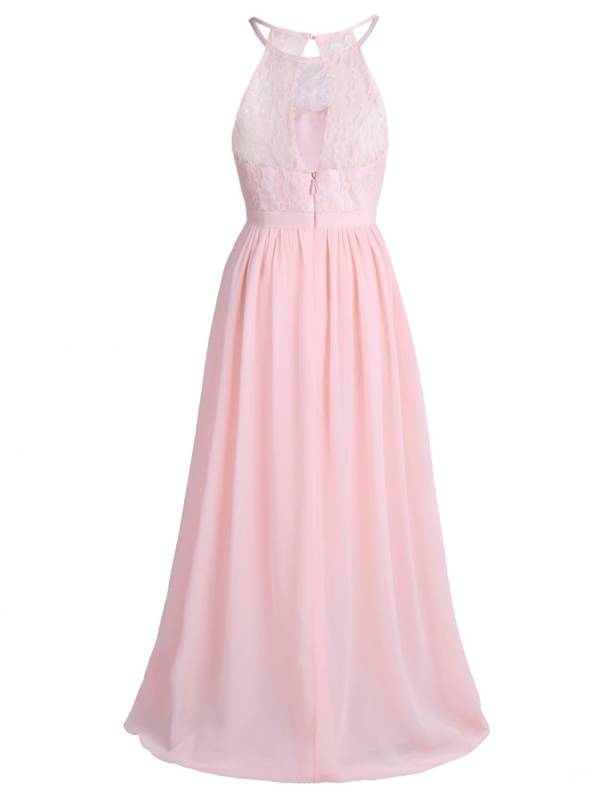 Toddler/Kids Girls Lace Chiffon Junior Bridesmaid Dress thumb
