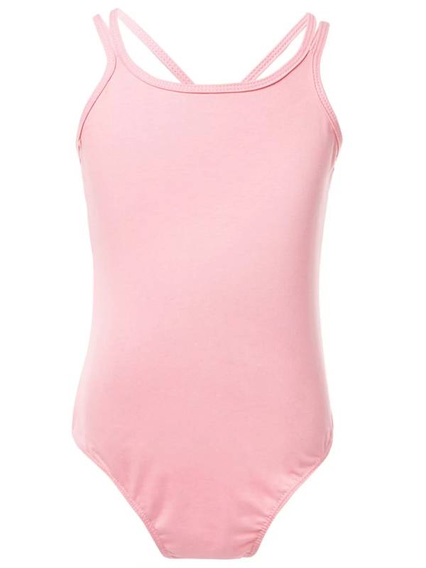 Kids Girls Sleeveless Crisscross Back Gymnastics Dance Leotard thumb