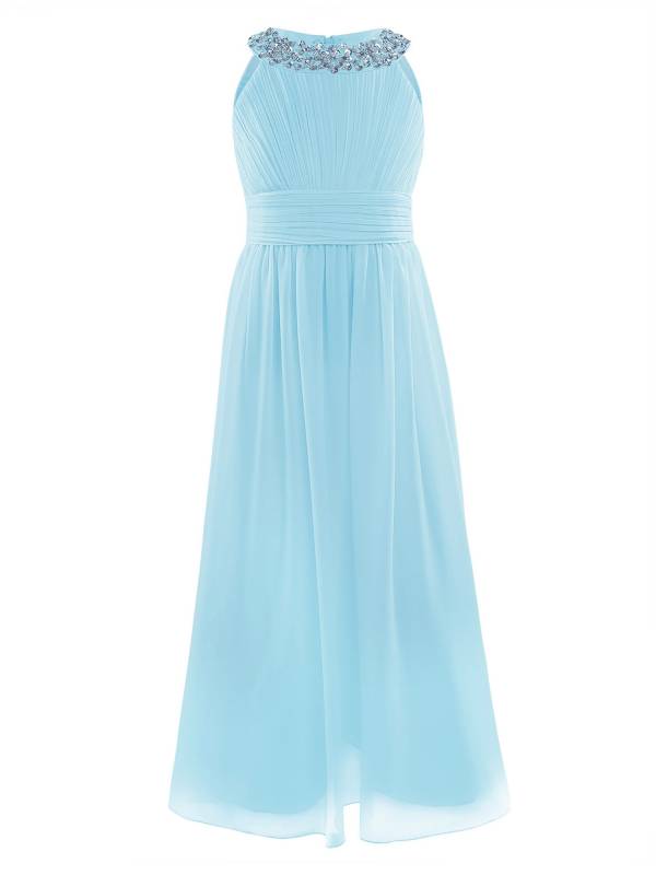 Toddler/Kids Girls Sequin Chiffon Maxi Party Dress thumb