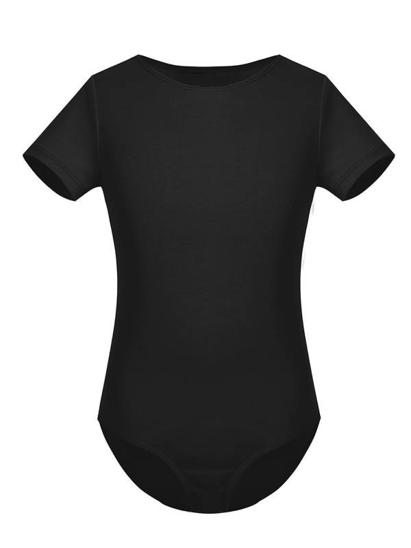 Girls 2pcs Cotton Short Sleeves Ballet Dance Leotard with Skirt Set thumb
