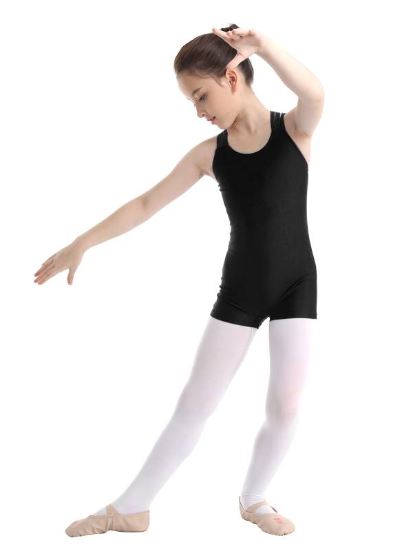 Kids Girls Sleeveless Criss Cross Gymnastics Leotard thumb