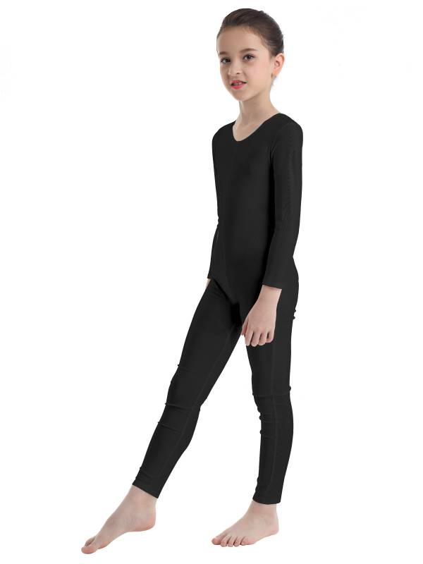 Kids Girls Long Sleeves Gymnastics Unitard Dancewear thumb