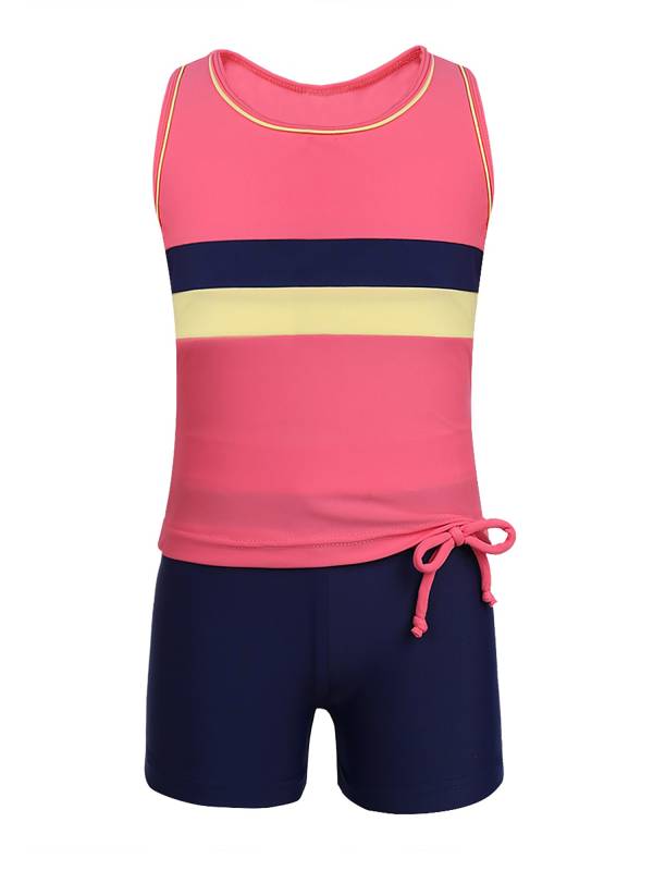 Girls Two Pieces Swim Tanks and Shorts Beachwear Set thumb