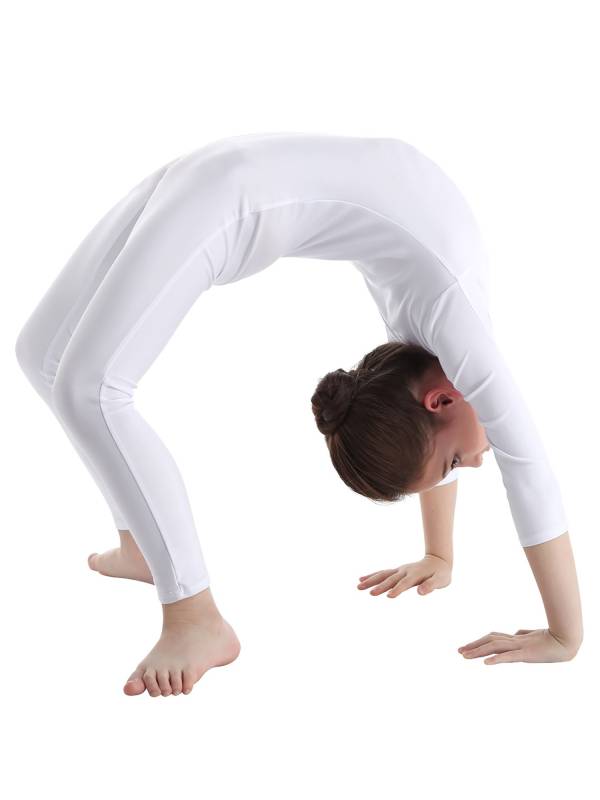 Kids Girls Long Sleeves Gymnastics Unitard Dancewear thumb