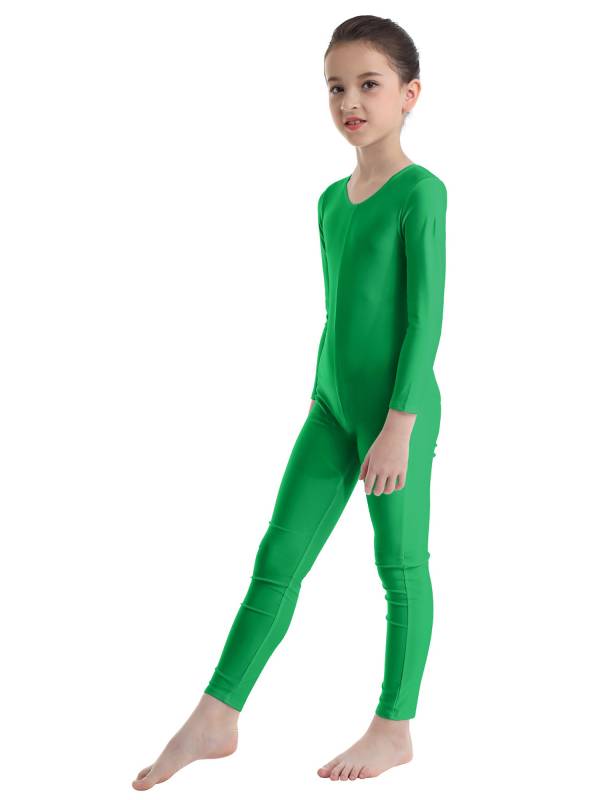Kids Girls Long Sleeves Gymnastics Unitard Dancewear thumb