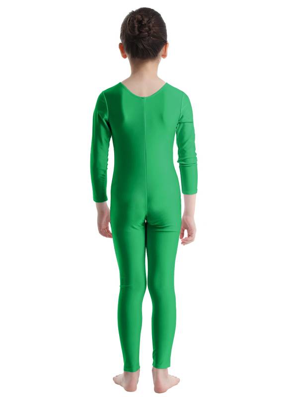 Kids Girls Long Sleeves Gymnastics Unitard Dancewear thumb