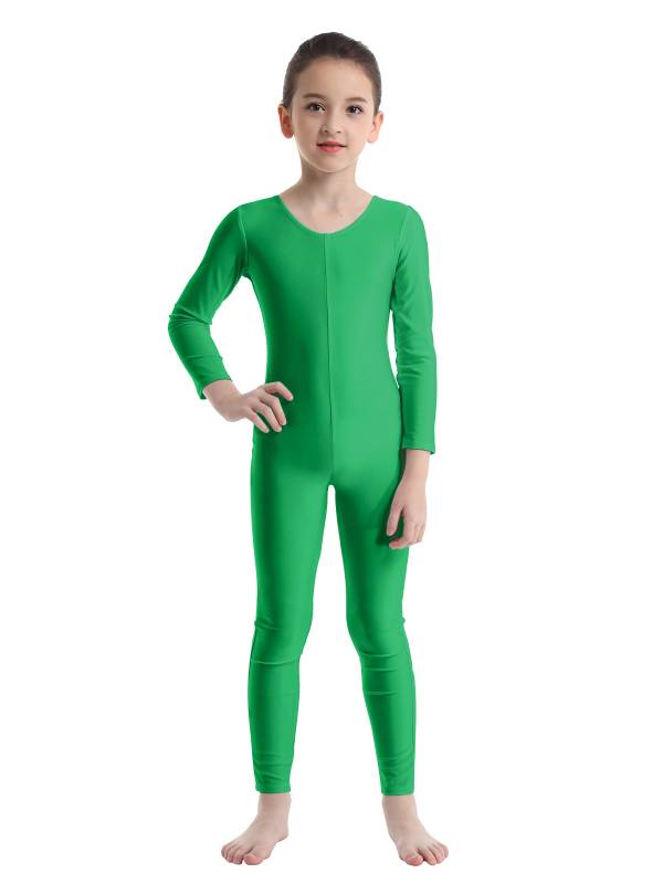 Kids Girls Long Sleeves Gymnastics Unitard Dancewear thumb