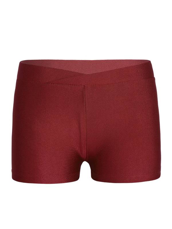 Kids Girls V-front Waistband Slim Fit Sports Shorts thumb
