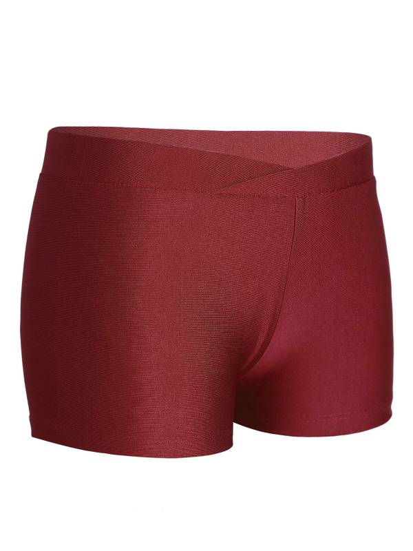 Kids Girls V-front Waistband Slim Fit Sports Shorts thumb