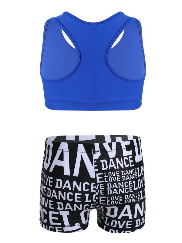 Kids Girls 2pcs Tank Top and Letters Printed Bottoms Sport Set thumb
