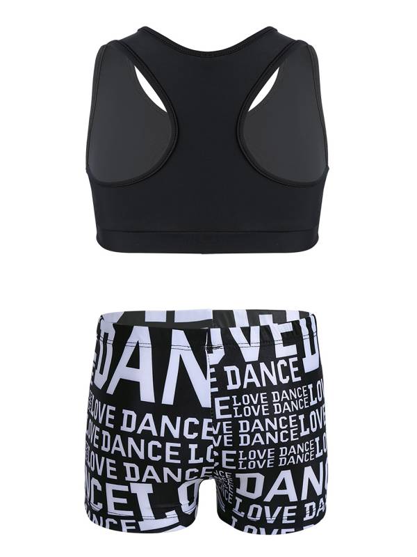 Kids Girls 2pcs Tank Top and Letters Printed Bottoms Sport Set thumb