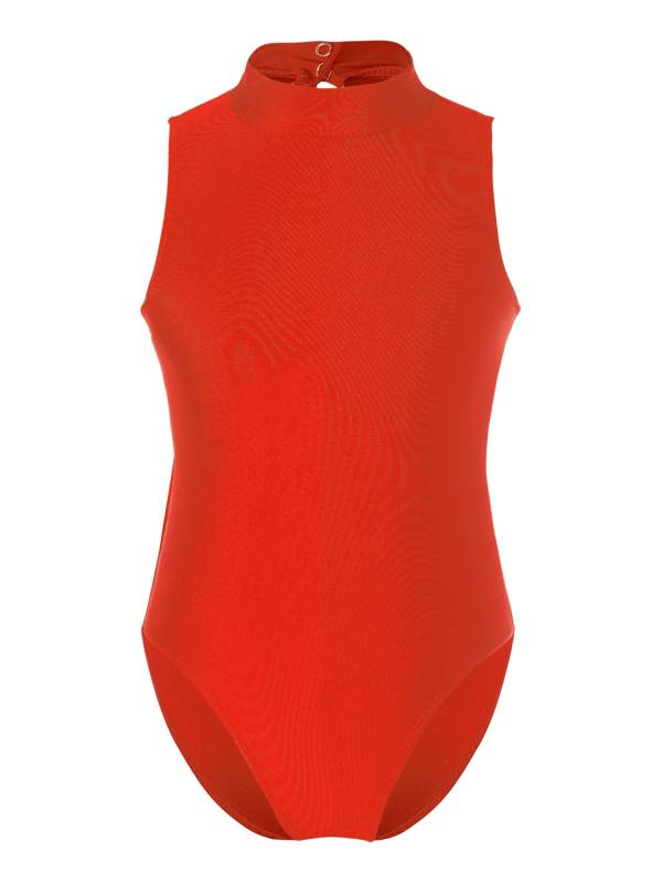 Kids Girls Sleeveless Cutout Back Gymnastics Leotard thumb