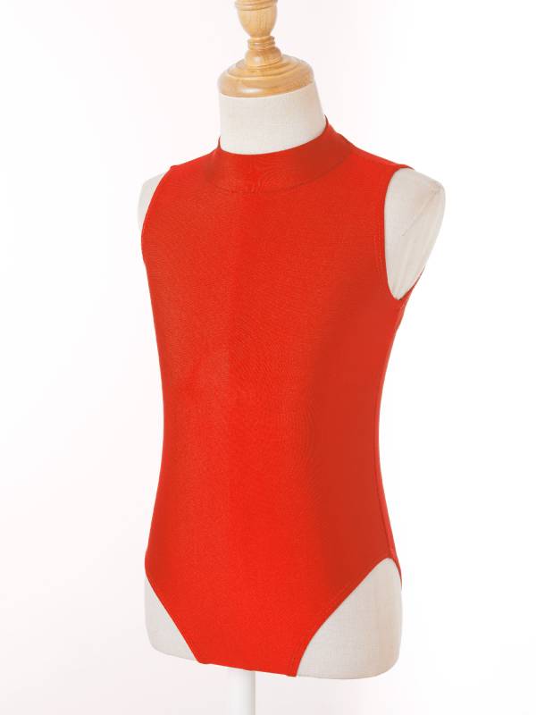 Kids Girls Sleeveless Cutout Back Gymnastics Leotard thumb