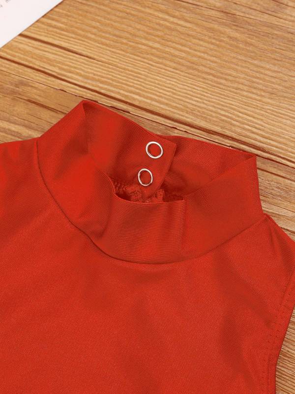 Kids Girls Sleeveless Cutout Back Gymnastics Leotard thumb