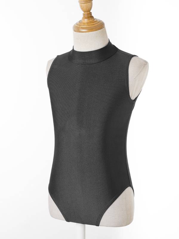 Kids Girls Sleeveless Cutout Back Gymnastics Leotard thumb