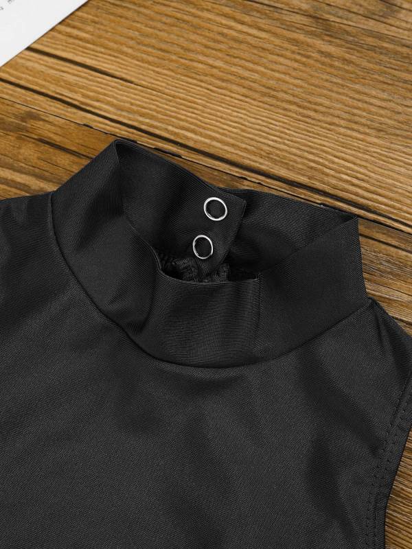 Kids Girls Sleeveless Cutout Back Gymnastics Leotard thumb