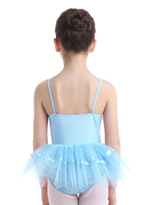Toddler Girls Spaghetti Straps Ballet Dance Leotard Tutu Dress thumb