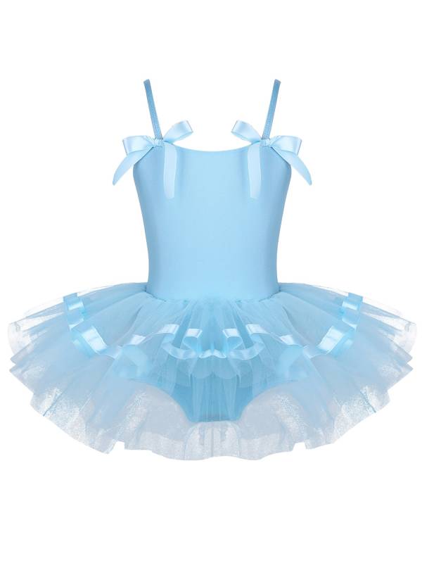 Toddler Girls Spaghetti Straps Ballet Dance Leotard Tutu Dress thumb